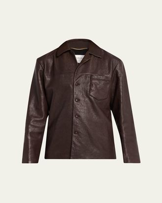 Saint Laurent Bubbled Lambskin Leather Jacket