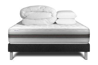 VITALIT Pack colch&oacute;n negro espuma viscoel&aacute;stica 140 x 190