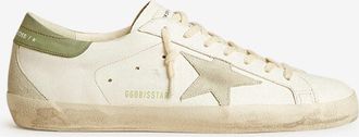 Golden Goose Niedrige Glattlederschn&uuml;rneakers im Used-Look Super-Star
