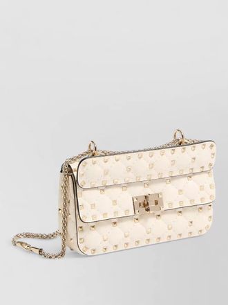 Valentino Garavani rockstud spike mini leather clutch bag