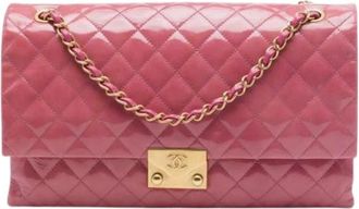 Chanel Pre-owned Vintage Flap Shoulder Bag - Dames - Vintage Schoudertas - Roze - ONE Size - Leer - Vintage