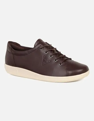 Ecco Ecco Womens Soft 2 Lace Womens Trainers - Brown - Size: 7.5