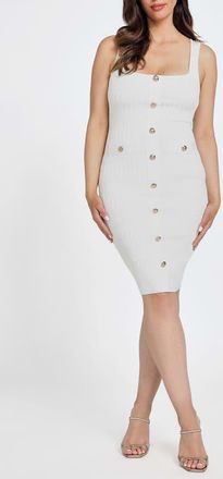 Marciano Janet Sleeveless Rib Sweater Dress in White Peaks at Nordstrom, Size 8 Us