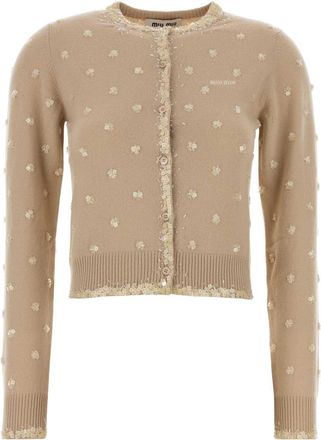Miu Miu Skin Pink Cashmere Cardigan