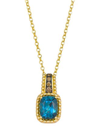 Le Vian Celestial 14K 2.34 Ct. Tw. Diamond & London Blue Topaz Pendant Necklace