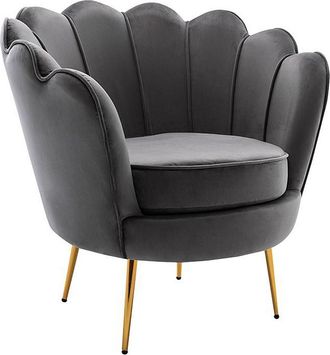 Pascal Morabito Sillón de terciopelo DANDELION - Antracita de Pascal Morabito