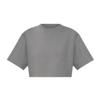 Balenciaga Cropped T-shirt - Dames - Tops - Grijs - Maat: M Katoen