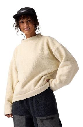 Backcountry Wander Pile-Fleece Mock-Neck Top - Womens in Fog at Nordstrom, Size X-Large