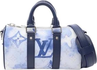 Louis Vuitton Pre-owned Mini Handbag - Dames - Vintage Mini Tas - Blauw - ONE Size - Leer - Vintage