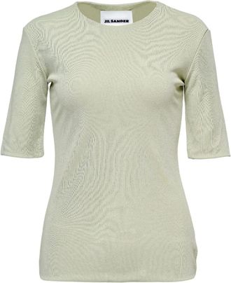 Jil Sander T-shirt girocollo a maniche corte - Verde