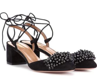 Aquazzura Monaco 50 Mid-Heel Sandals Size 37