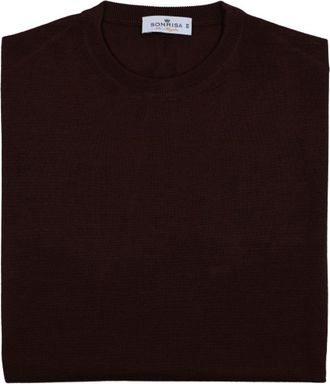 Sonrisa Burgundy Maglieria Classica Crew Neck Sweater