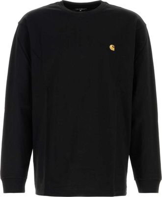 Carhartt Work in Progress Black Crewneck Logo Sweatshirt