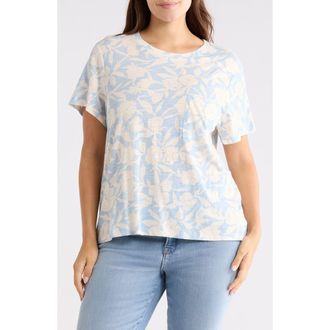 Sanctuary Cotton Blend Pocket T-Shirt in Buttercup Blue at Nordstrom Rack, Size 1 X