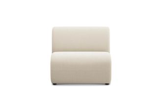 Castlery Auburn Armless Sofa Customized, (Washed Chenille) Cream, Machine Washable, Modular for Sofas by Castlery