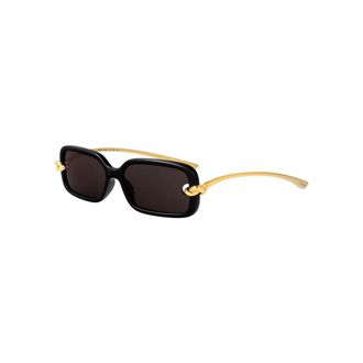Bottega Veneta Knot Rechthoekige Zonnebril - unisex - Accessoires - Zwart - Maat: 56 MM