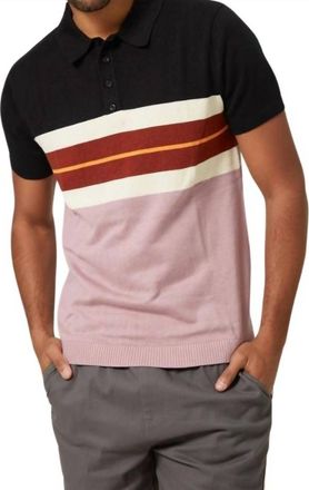 4funkyflavours When You Go Knit Polo Shirt In Black/rose/cream