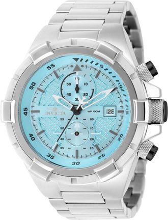 Invicta Aviator 49252 Heren Horloge - Quartz Uurwerk - Roestvrij Staal met blauwe Wijzerplaat - 50mm