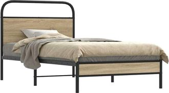 vidaXL Giroletto senza Materasso Rovere Fumo 90x200 cm in Truciolato - Vidaxl