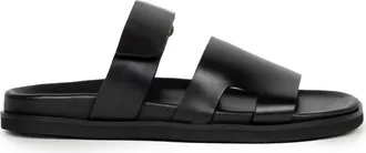 Bobbies Barry Flat Sandals in Intense Black at Nordstrom, Size 10