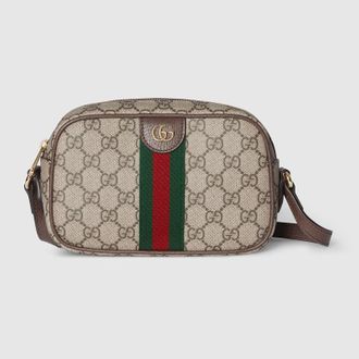 Gucci Ophidia Small Camera Bag, Beige, GG Canvas