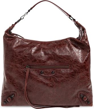Balenciaga Tassen, Dames, Rood, ONE Size, Leer, Le City Hobo Bag
