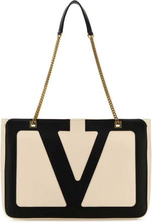 Valentino Garavani Viva Superstar Medium Shopping Bag - Dames - Schoudertassen - Beige - ONE Size - Leer - Tassen