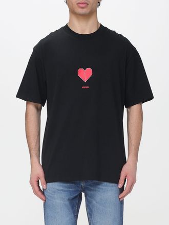 HUGO BOSS T-shirt Dalentin Hugo in cotone con stampa cuori origami