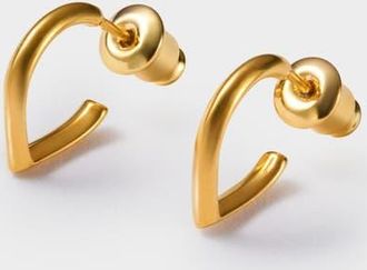 Katie Loxton Elsi Waterproof Gold Huggie Hoop Earrings at Nordstrom