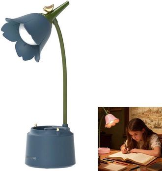 OEM L&aacute;mpara De Escritorio Led Regulable, Luz Para Leer Libros, Cambio De 3 Modos De Color, L&aacute;mpara De Mesita De Noche Recargable Por Usb, Azul