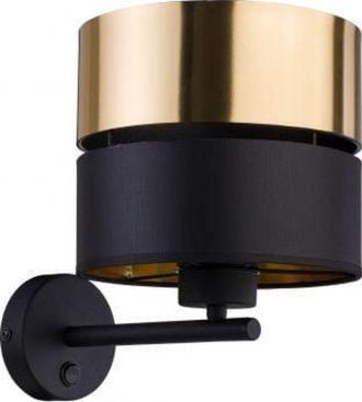 Luminosa Light Designs tk-lighting Hilton applique murale nero e oro 28 cm