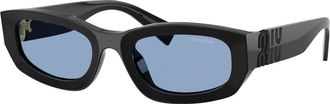 Miu Miu Sunglasses, unisex, Black, Size: 53 MM Rectangular Sunglasses
