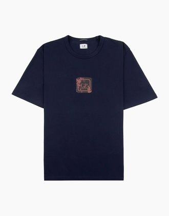 C.P. Company Mens Cp Company Metropolis Mercerized Comics Graphics T Shirt Sky Captain 897 - Black - Size: 38