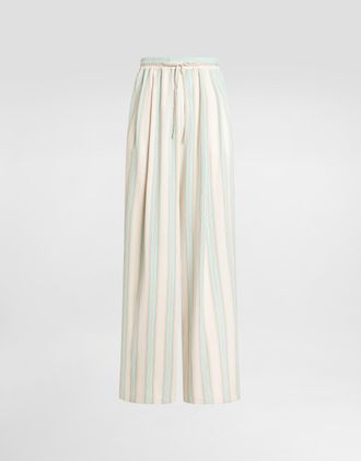 Dolce & Gabbana Striped Canvas Vanity Trousers - Man Pants And Shorts Multicolor 44