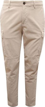 Eleventy Fluwelen Cargo Broek Made in Italy - Heren - Chinos - Wit - W30 - Broeken