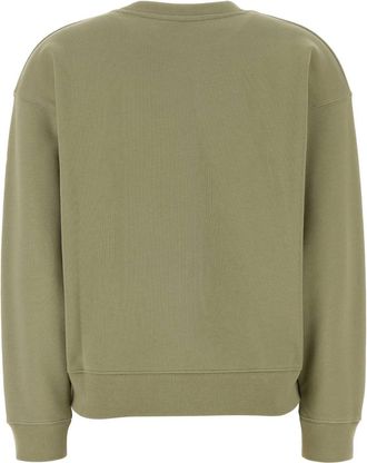 Maison Kitsun&eacute; Womens Comfort Sweatshirt Green Organic Cotton Sweater