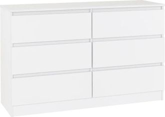Seconique MALVERN 6 DRAWER CHEST - WHITE - SECONIQUE | TJ Hughes