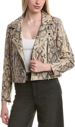 Shelli Segal Snake Moto Jacket