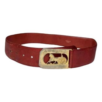 Celine Pre-owned Leather Belt - female - Celine Vintage - Vintage Belts - Red - ONE SIZE - Pre-owned