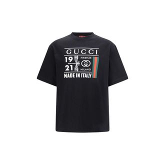 Gucci Black Cotton Mens T-Shirt