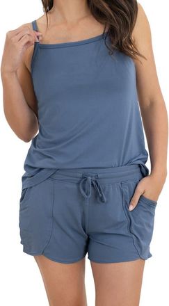 Kindred Bravely Maternity & Postpartum Lounge Short in Slate Blue at Nordstrom, Size X-Large