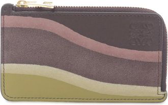 Loewe Pre-owned Wallets, female, Brown, Size: ONE SIZE Pre-owned Vintage Striped Leather Card Holder