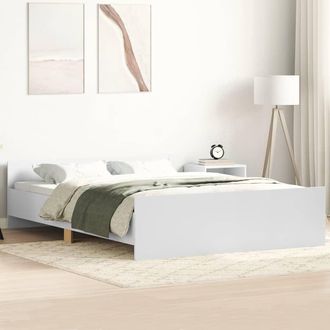 vidaXL Estructura De Cama Con Cabecero Y Piecero Blanco 140x200 Cm Vidaxl
