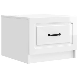 vidaXL Mesa De Caf&eacute; Brillante 49 X 50 X 37 Cm Madera De Ingenier&iacute;a Vidaxl