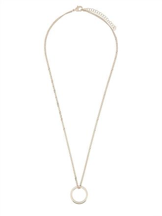 Maison Margiela Minimal Logo Pendant Brass Necklace