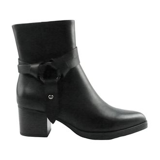 Elvio Zanon Heeled Boots, female, Black, 6 UK, Black Leather Boots