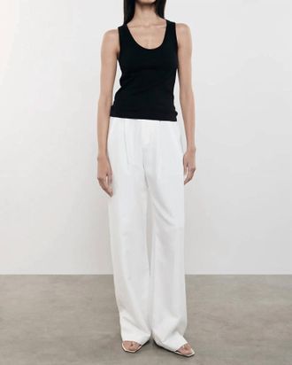 Enza Costa Supima Bold Tank Top In Black