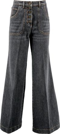 Etro Flare-fit Used-effect Denim Jeans - Dames - Flared Jeans - Blauw - W27 - Denim - Jeans