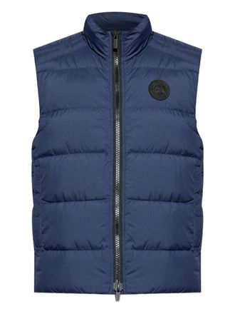 Canada Goose quilted logo-patch gilet - men - Polyamide/Polyester/Down/Feather - L - Blue
