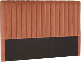 Macabane Cabecero tapizado para camas de 140/160 cm, terciopelo naranja